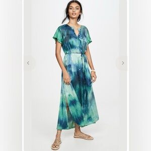 Raquel Allegra Women Poet Dress In The Jade Tie-dye Color. Size 1  $700 Artsy